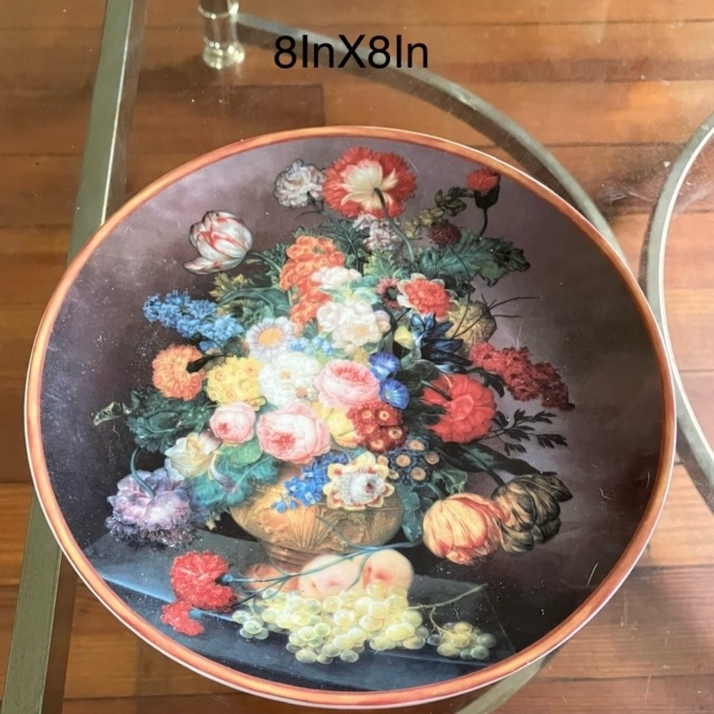 Formalities Collectible Plate By Baum Bros. Vanesa Collection 8” Flowers